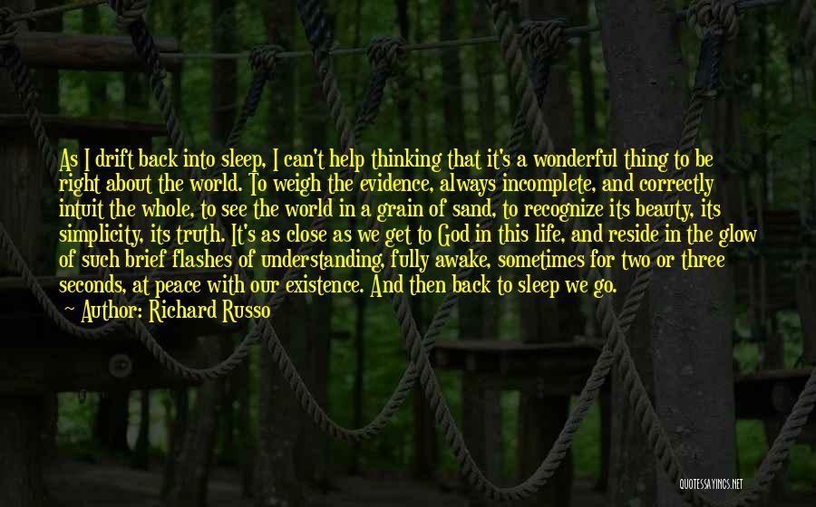 Beauty And Sleep Quotes By Richard Russo