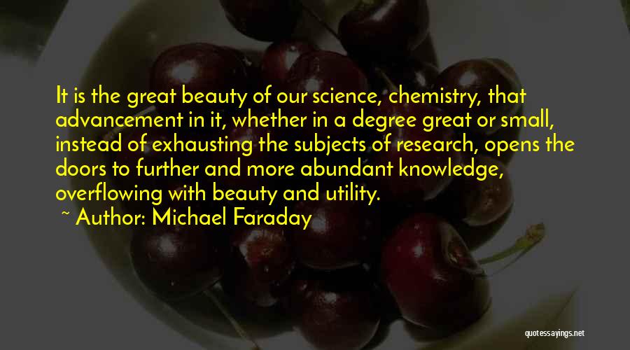 Beauty And Utility Quotes By Michael Faraday