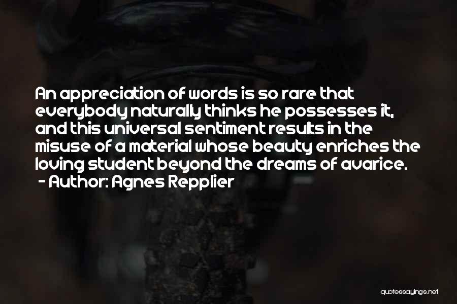 Beauty Beyond Words Quotes By Agnes Repplier