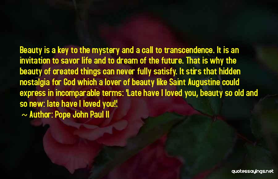 Beauty Created By God Quotes By Pope John Paul II