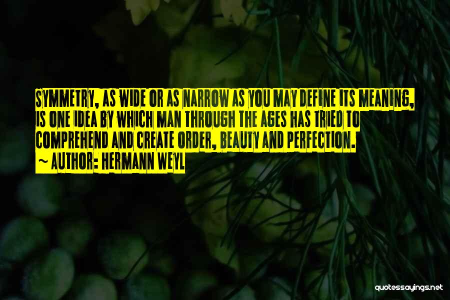 Beauty Define Quotes By Hermann Weyl