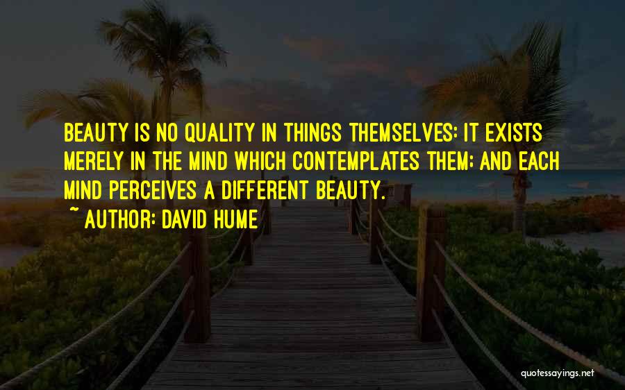 Beauty Exists Quotes By David Hume