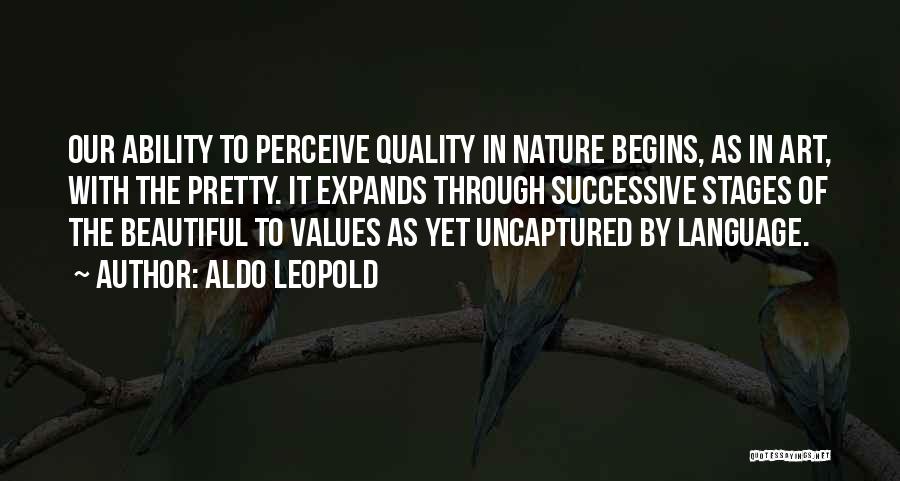 Beauty In Art Quotes By Aldo Leopold