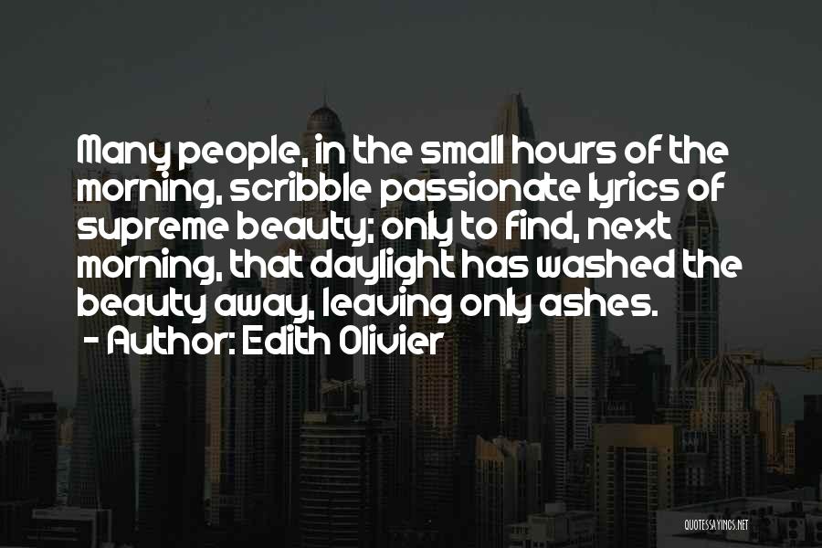 Beauty In The Morning Quotes By Edith Olivier