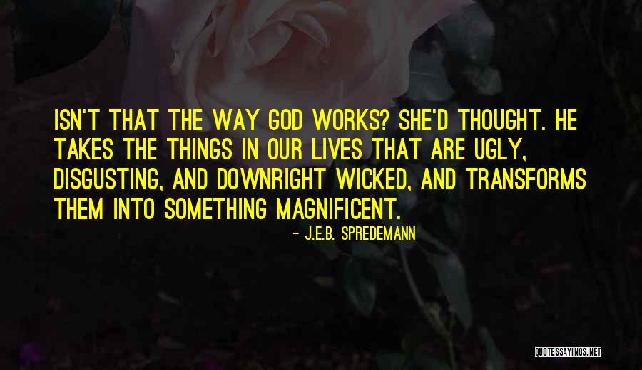 Beauty In The Ugly Quotes By J.E.B. Spredemann Beauty In The Ugly Quotes By J.E.B. Spredemann