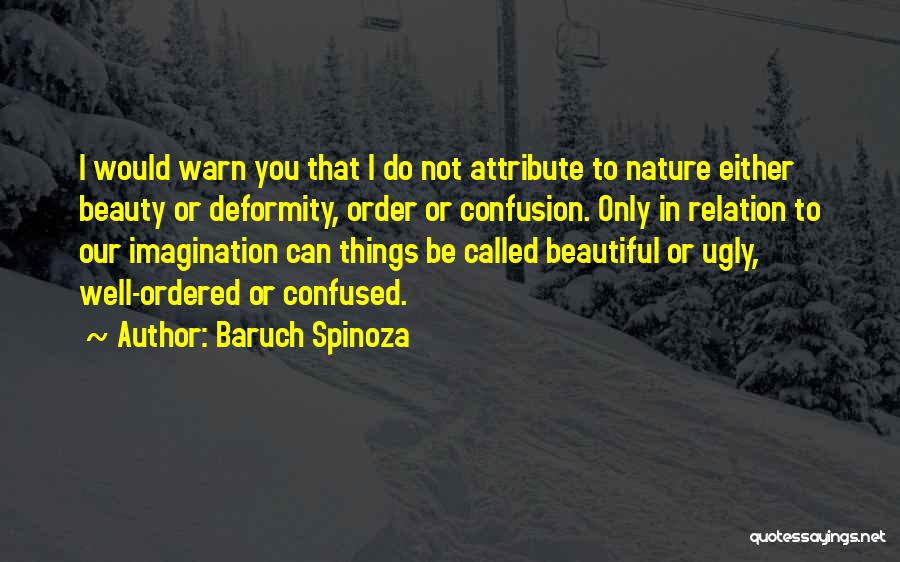 Beauty In Ugly Things Quotes By Baruch Spinoza