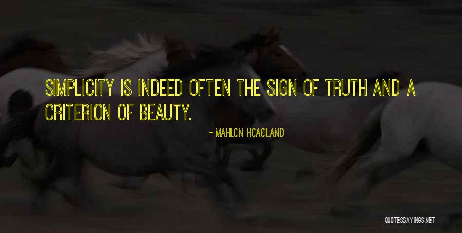 Beauty Indeed Quotes By Mahlon Hoagland