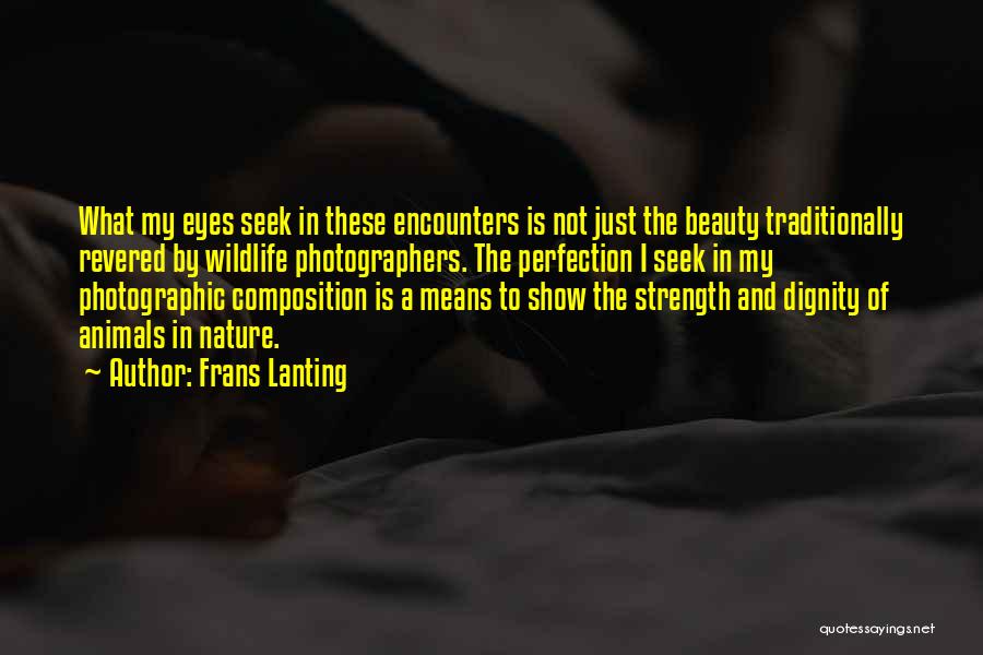 Beauty Means Quotes By Frans Lanting