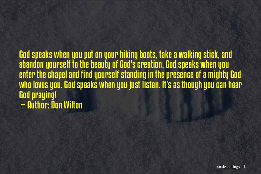 Beauty Of God's Creation Quotes By Don Wilton