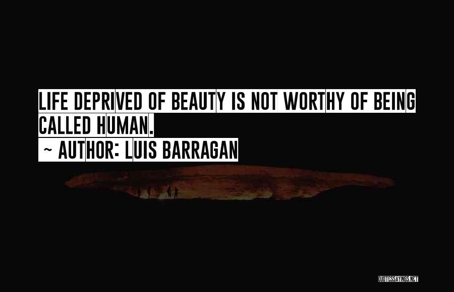 Beauty Of Human Life Quotes By Luis Barragan