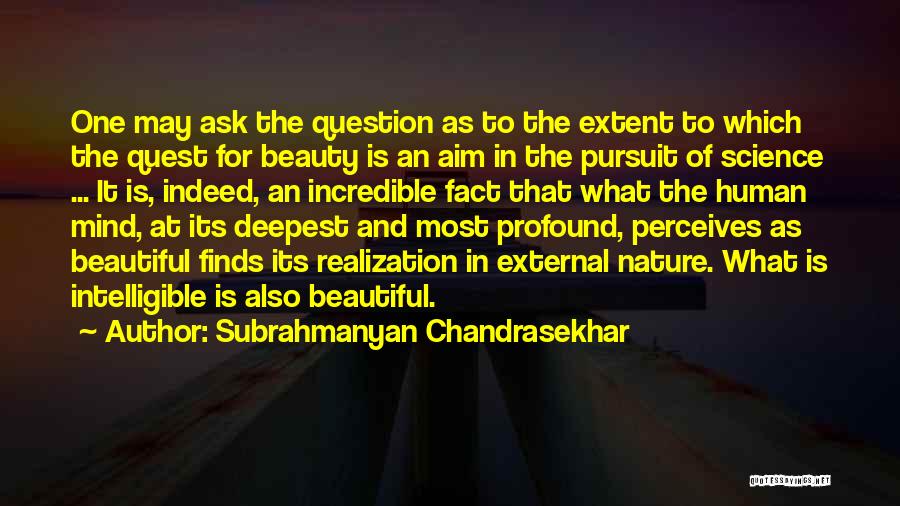 Beauty Of Human Nature Quotes By Subrahmanyan Chandrasekhar