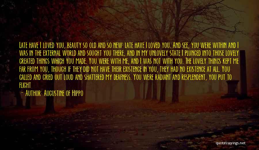 Beauty Of Old Things Quotes By Augustine Of Hippo