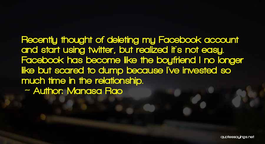 Because Of Facebook Quotes By Manasa Rao