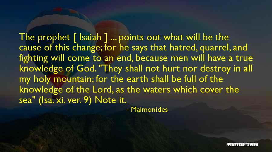 Because Of God Quotes By Maimonides