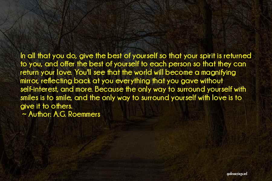 Because Of Your Smile Quotes By A.G. Roemmers