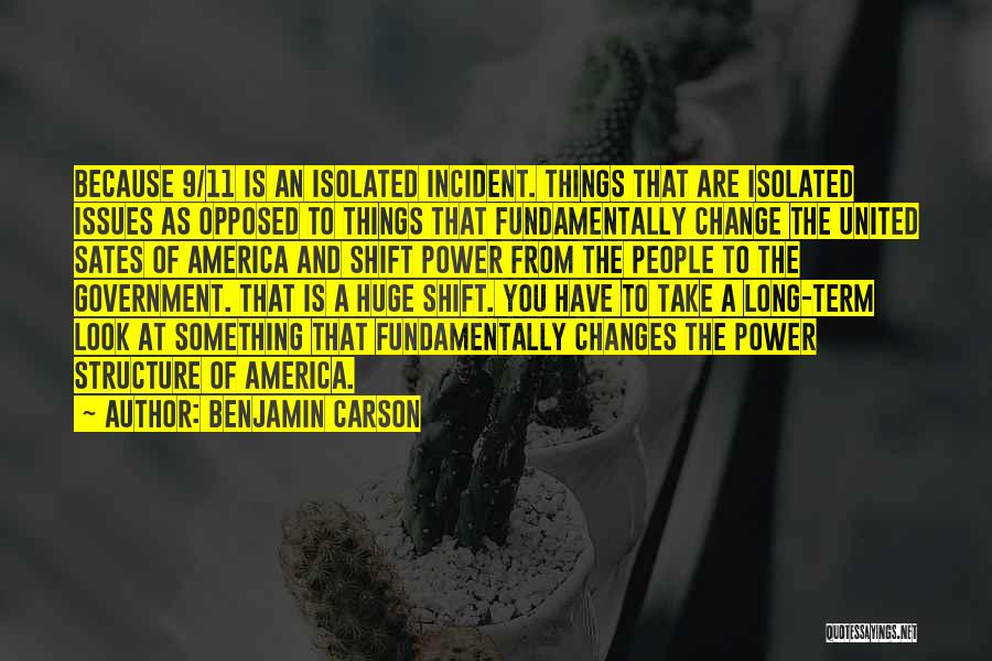 Because Things Change Quotes By Benjamin Carson