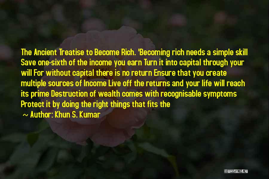 Become Rich Quotes By Khun S. Kumar