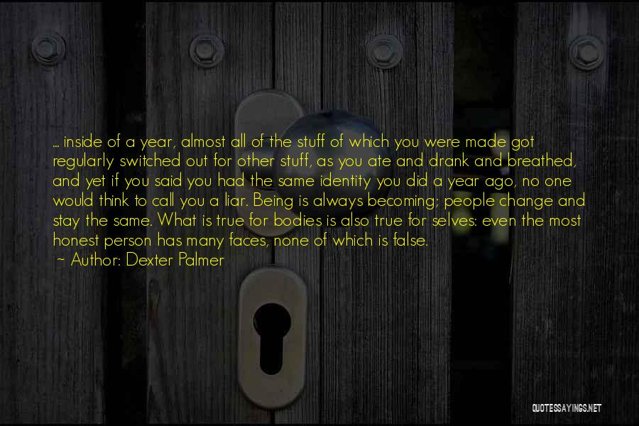 Becoming The Person You Want To Be Quotes By Dexter Palmer