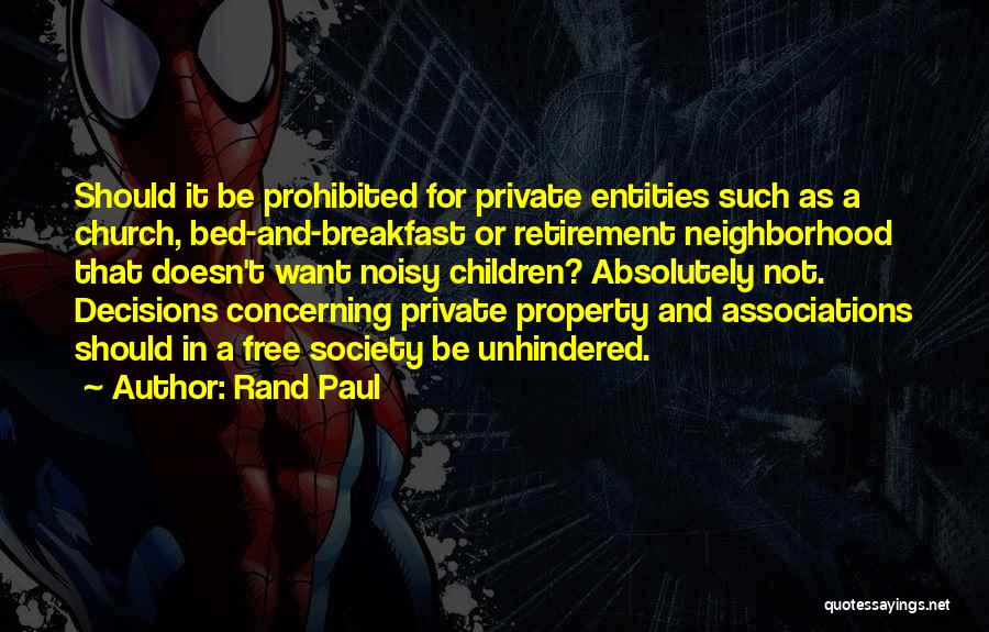 Bed And Breakfast Quotes By Rand Paul