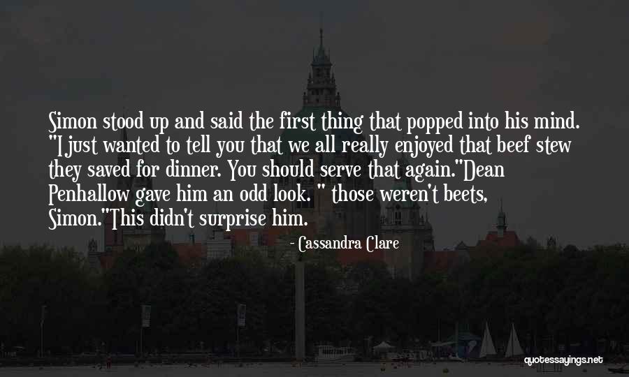 Beef Stew Quotes By Cassandra Clare