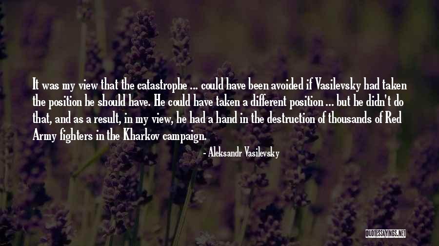 Been Avoided Quotes By Aleksandr Vasilevsky