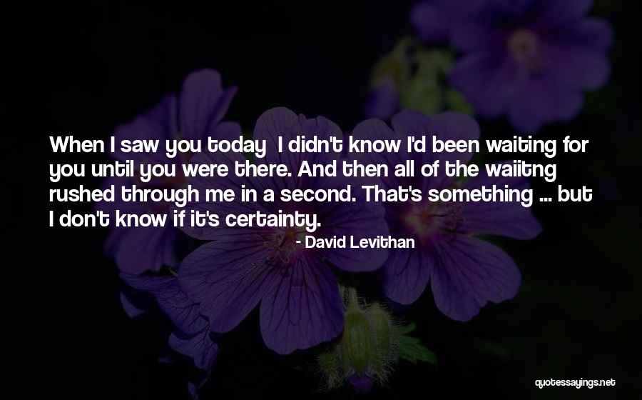 Been Waiting For You Quotes By David Levithan