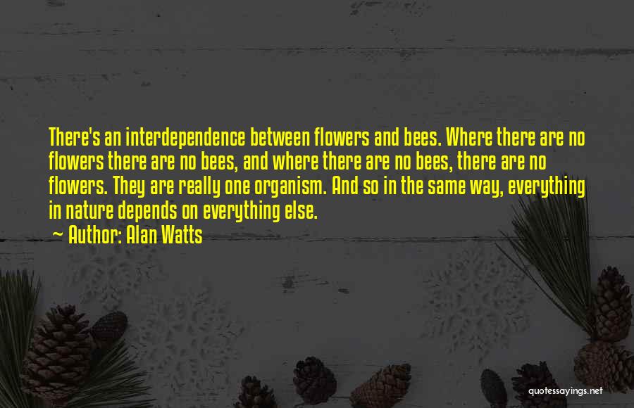 Bees And Flowers Quotes By Alan Watts