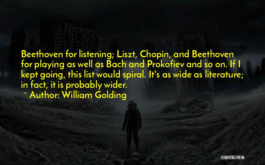 Beethoven's Quotes By William Golding