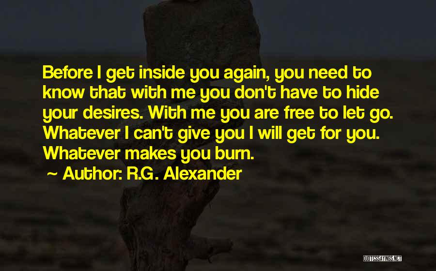 Before I Burn Quotes By R.G. Alexander