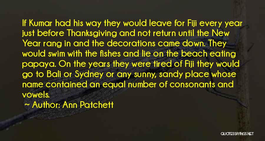 Before New Years Quotes By Ann Patchett