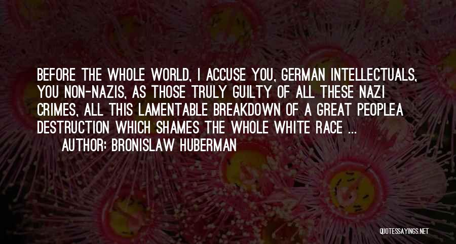 Before You Accuse Me Quotes By Bronislaw Huberman