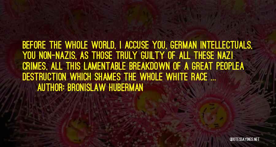 Before You Accuse Quotes By Bronislaw Huberman