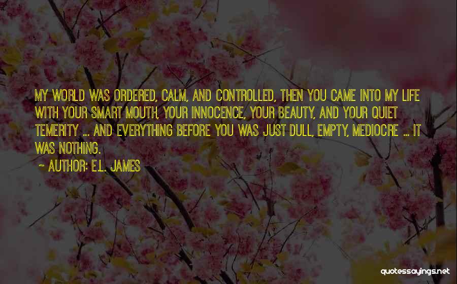 Before You Came Into My Life Quotes By E.L. James