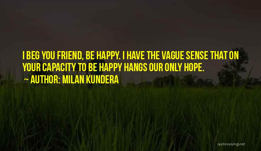 Beg Friend Quotes By Milan Kundera