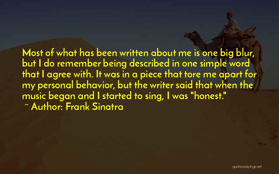 Began Quotes By Frank Sinatra