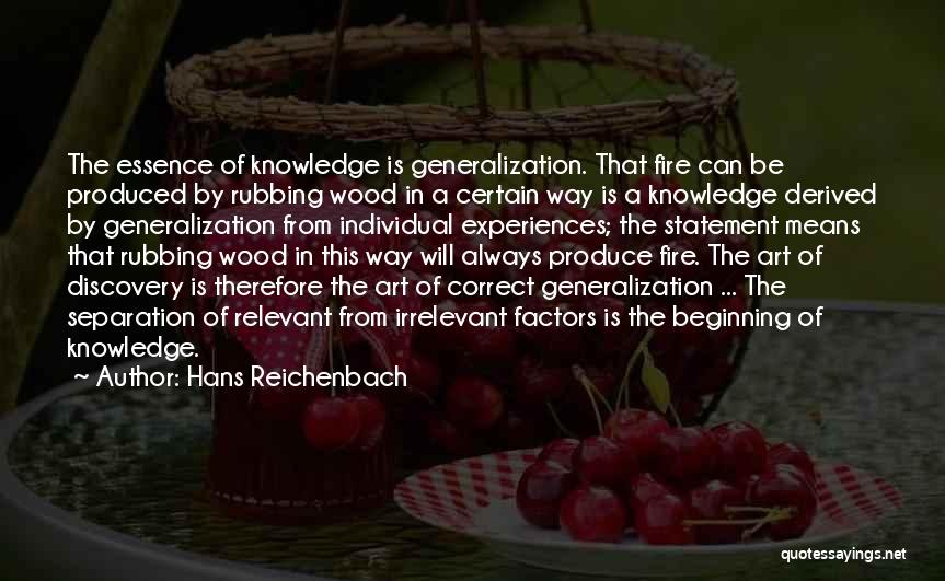 Beginning Art Quotes By Hans Reichenbach