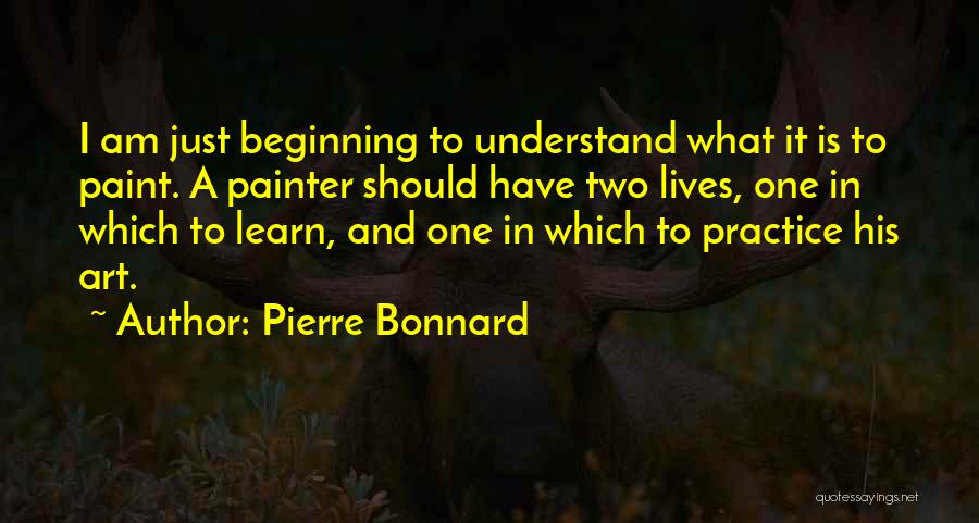 Beginning Art Quotes By Pierre Bonnard