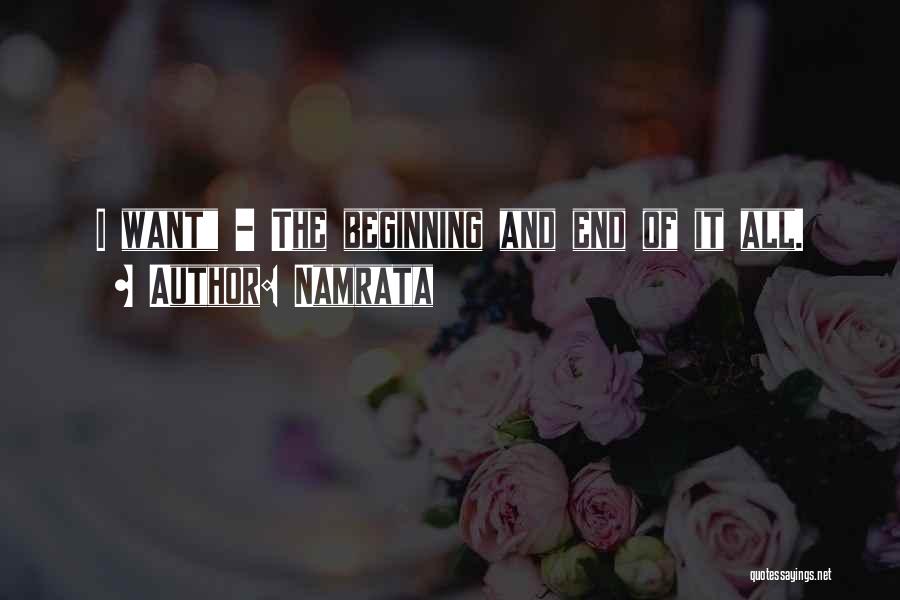 Beginning Of End Quotes By Namrata