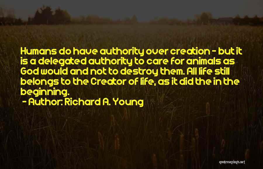 Beginning To Not Care Quotes By Richard A. Young