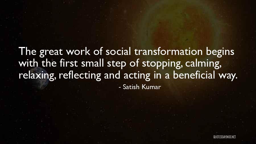 Begins With One Step Quotes By Satish Kumar Begins With One Step Quotes By Satish Kumar