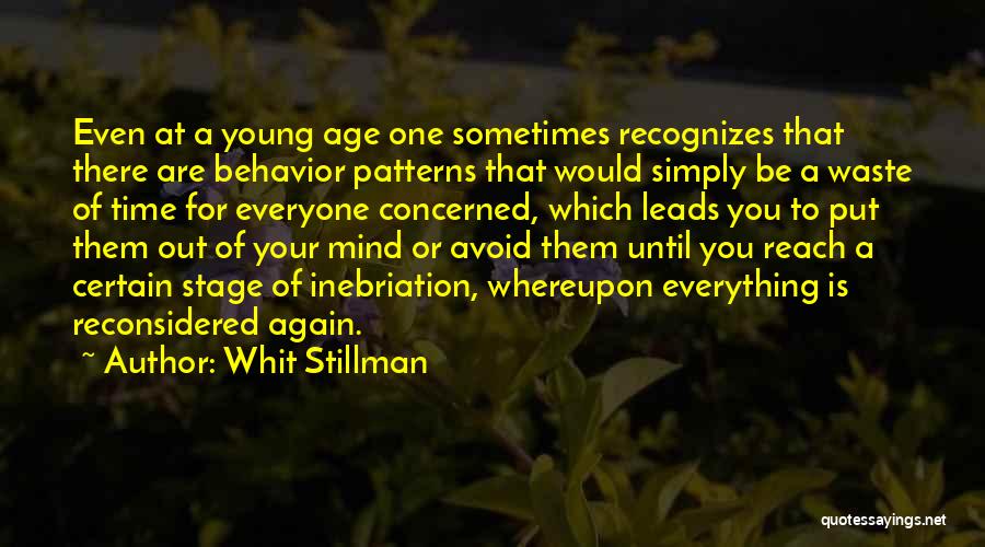 Behavior Patterns Quotes By Whit Stillman