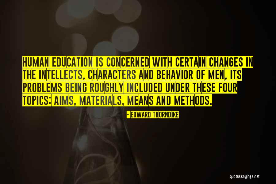 Behavior Problems Quotes By Edward Thorndike