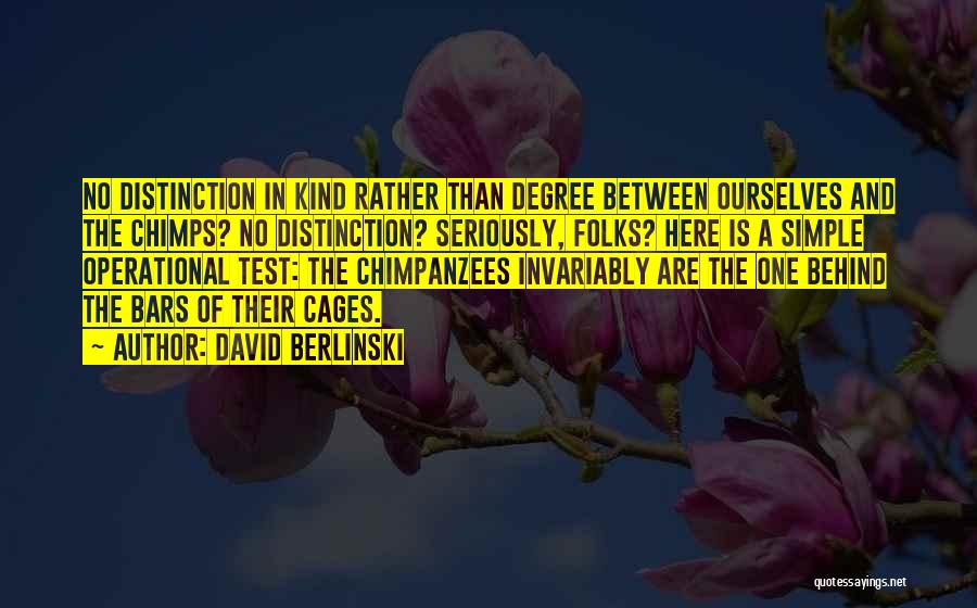 Behind Bars Quotes By David Berlinski