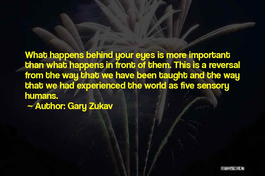 Behind Your Eyes Quotes By Gary Zukav