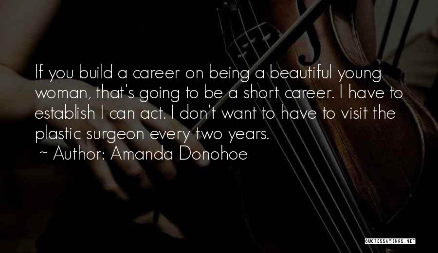 Being A Beautiful Young Woman Quotes By Amanda Donohoe