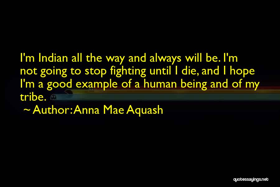 Being A Good Example Quotes By Anna Mae Aquash