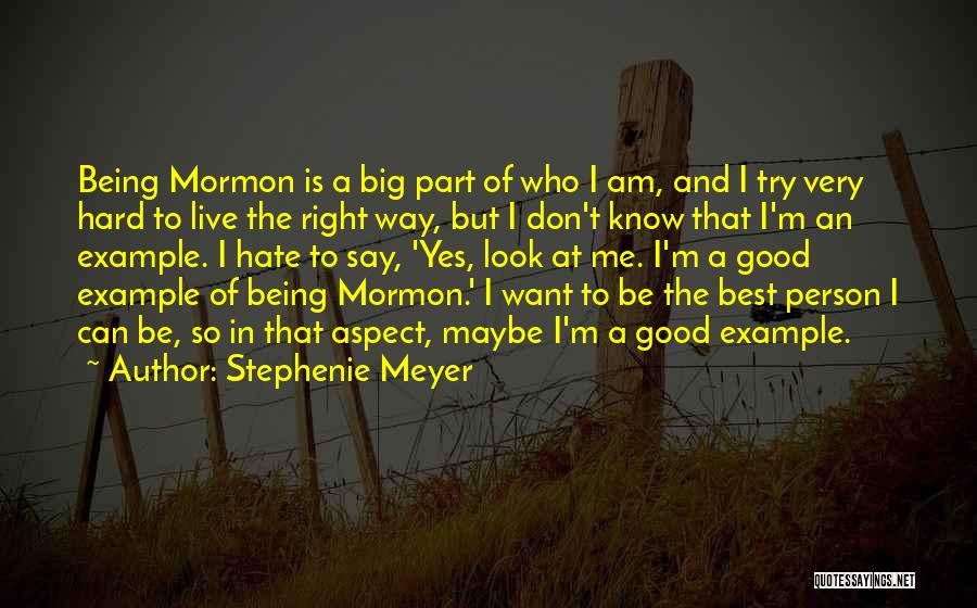 Being A Good Example Quotes By Stephenie Meyer