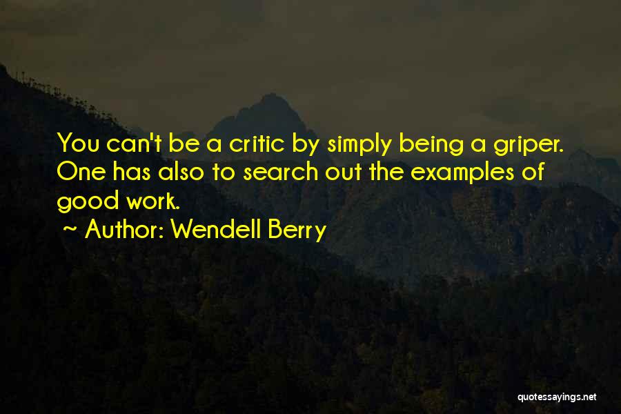 Being A Good Example Quotes By Wendell Berry