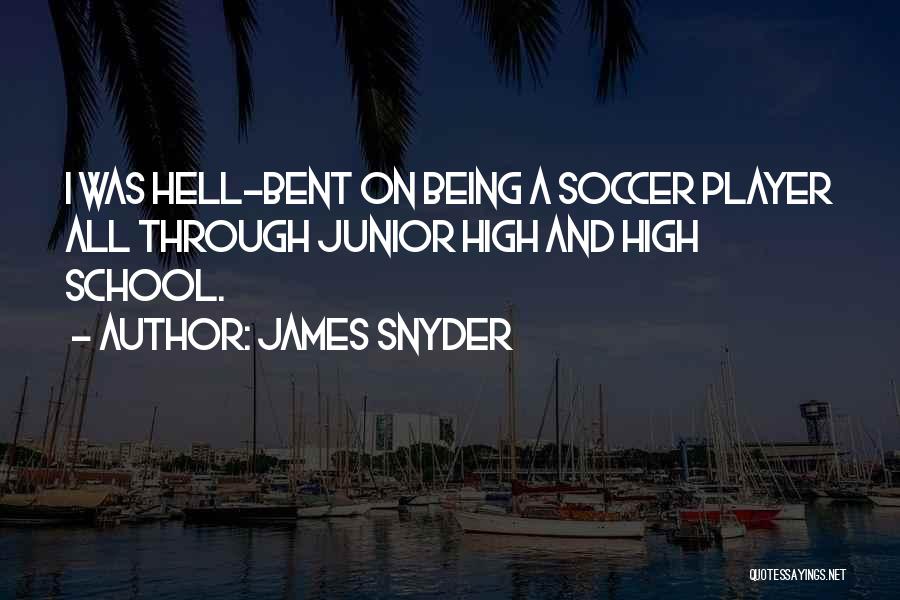 Being A Junior In High School Quotes By James Snyder