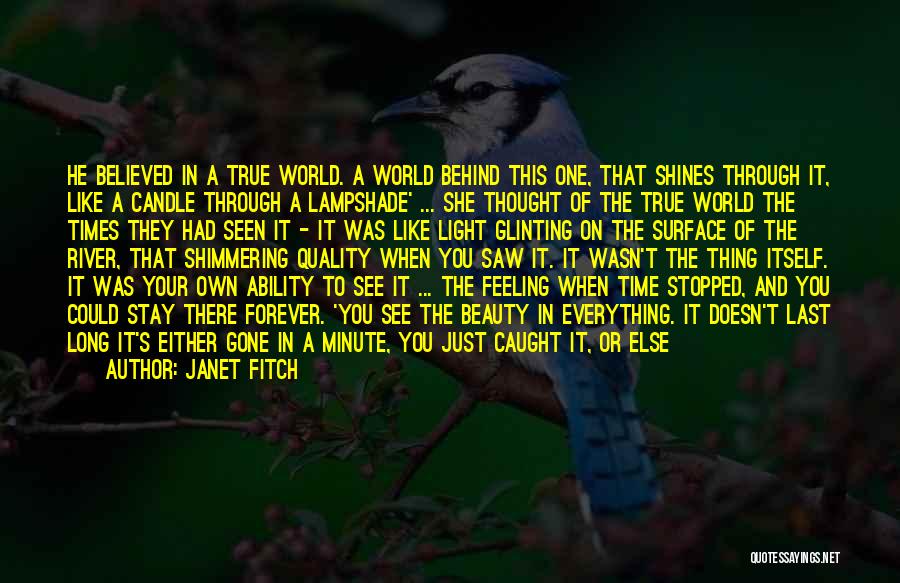 Being A Light In The World Quotes By Janet Fitch